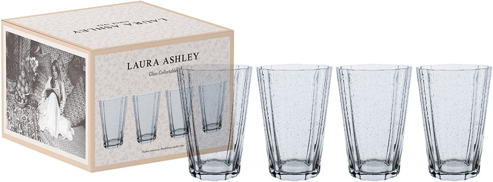 Laura Ashley Giftset 4 Glass Large Tumbler Clear