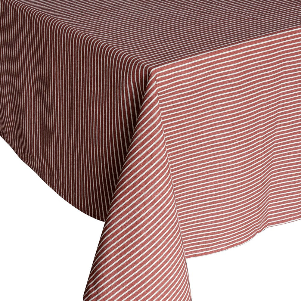 Laura Ashley Tablecloth Oxblood Red stripe 140x240cm