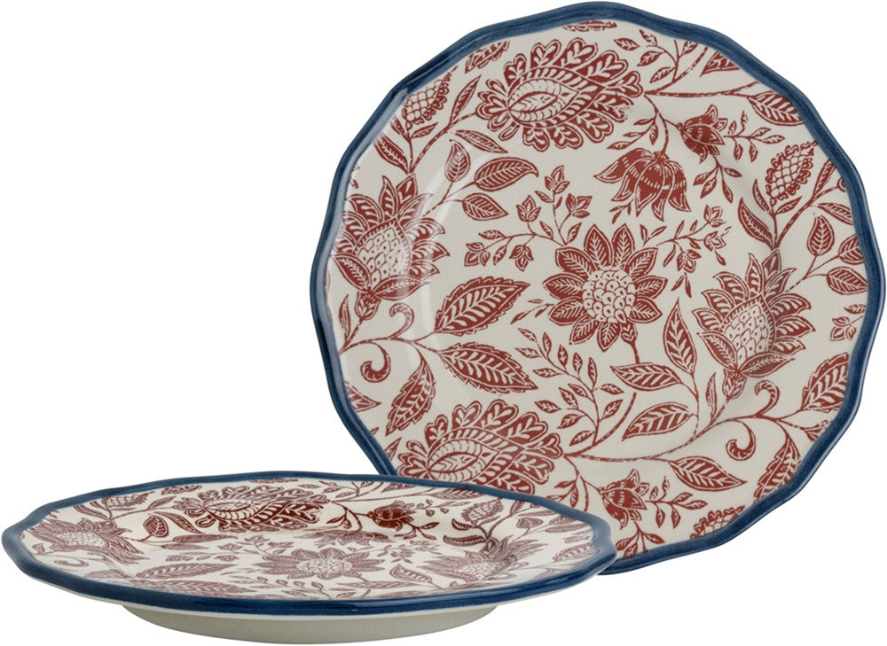 Giftset 2 Plates 21 cm Hedingham Blue Terra