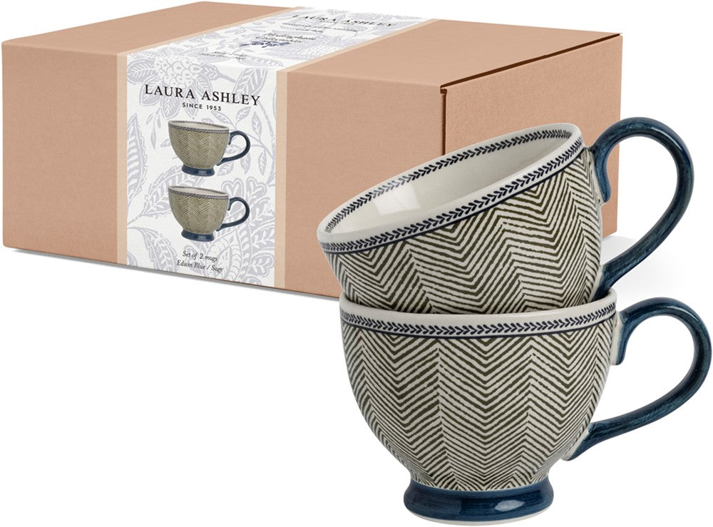 Giftset 2 Mugs Edwin Blue Sage 43 cl.