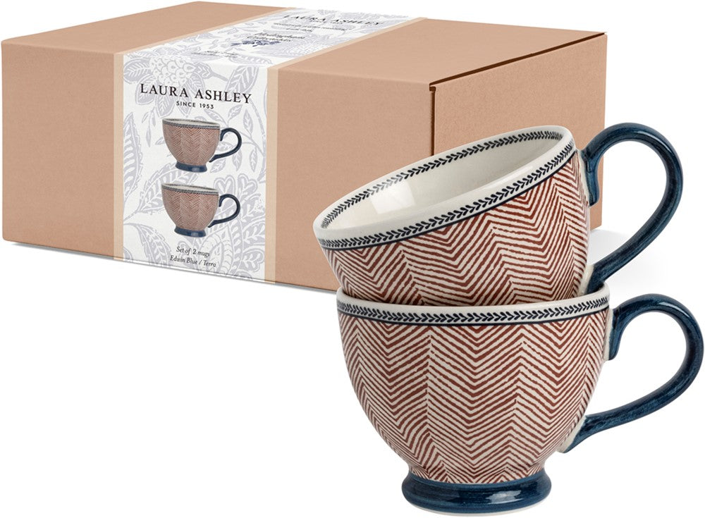 Giftset 2 Mugs Edwin Blue Terra 43 cl.