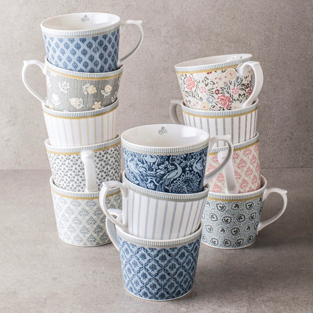 Laura Ashley Giftset 2 Mugs Assorted Grey 30 cl.