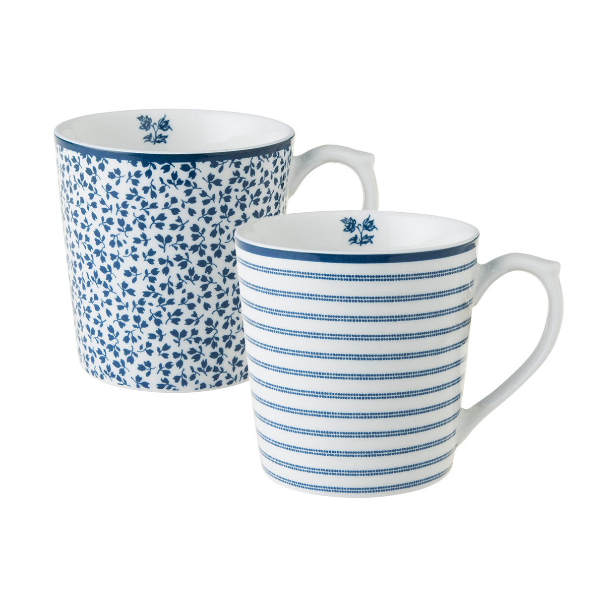 Laura Ashley Giftset 2 Minimugs Floris and Candy Stripe 22 cl.
