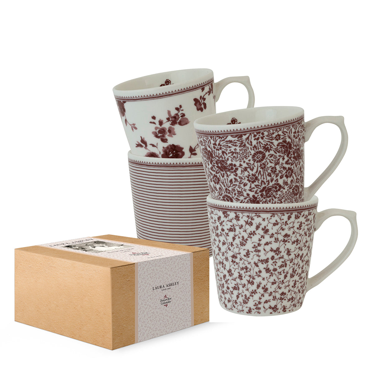 Laura Ashley Giftset 4 Mugs 32 cl. Assorted