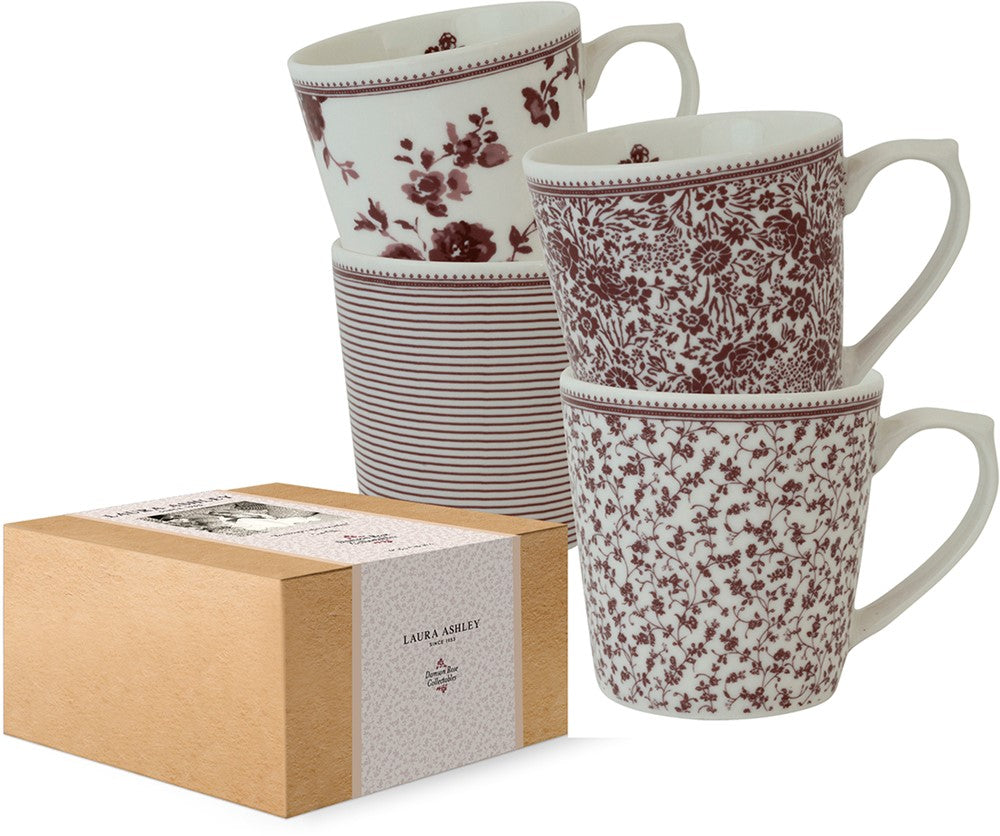 Laura Ashley Giftset 4 Mugs 32 cl. Assorted