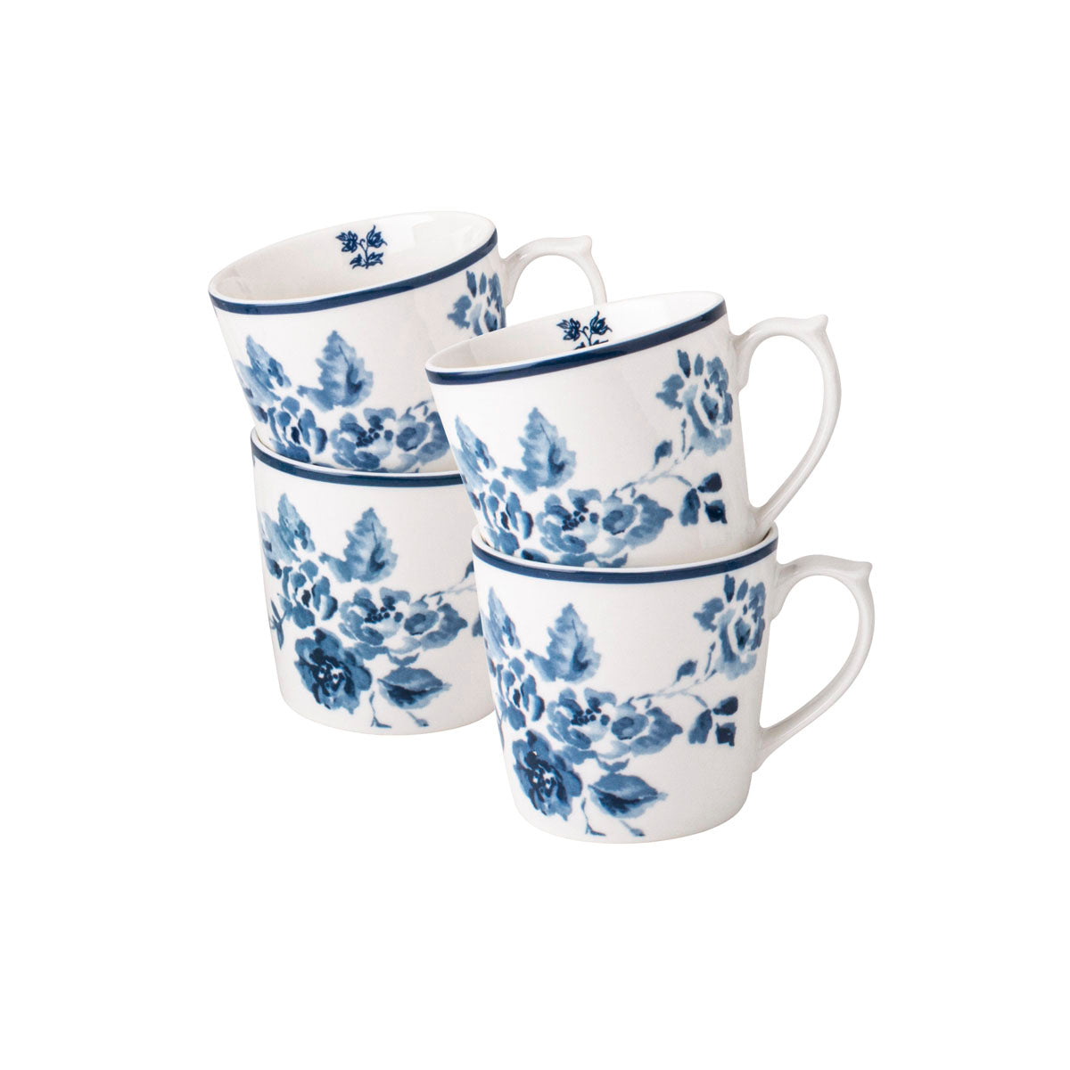 Laura Ashley Giftset 4 Mugs China Rose 32 cl.