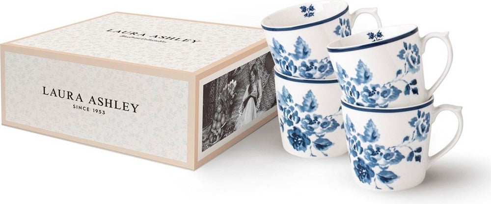 Laura Ashley Giftset 4 Mugs China Rose 32 cl.