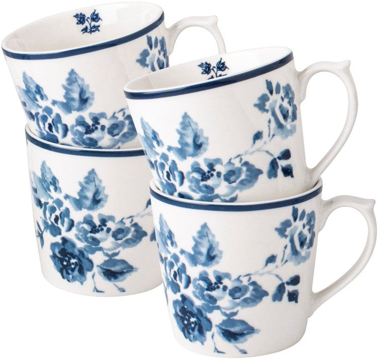 Laura Ashley Giftset 4 Mugs China Rose 32 cl.