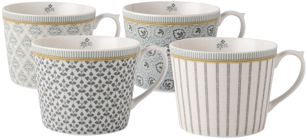 Laura Ashley Giftset 4 Mugs Low Assorted 30 cl.