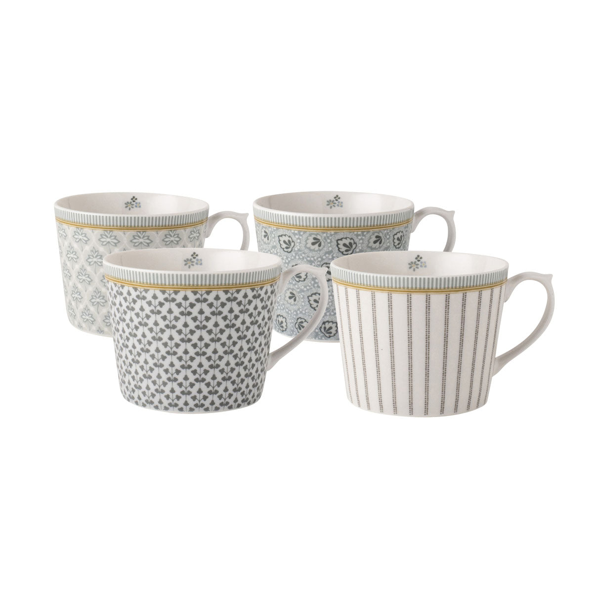 Laura Ashley Giftset 4 Mugs Low Assorted 30 cl.
