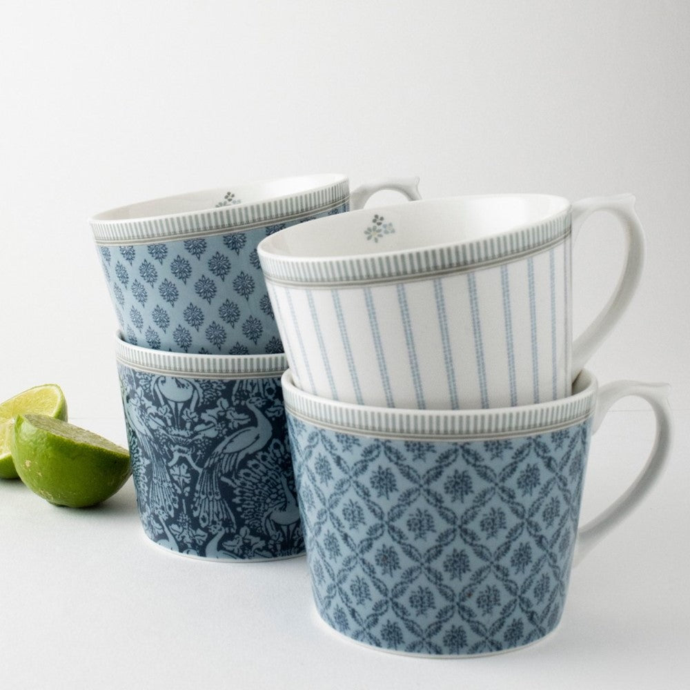 Laura Ashley Giftset 4 Mugs Low Assorted 30 cl.