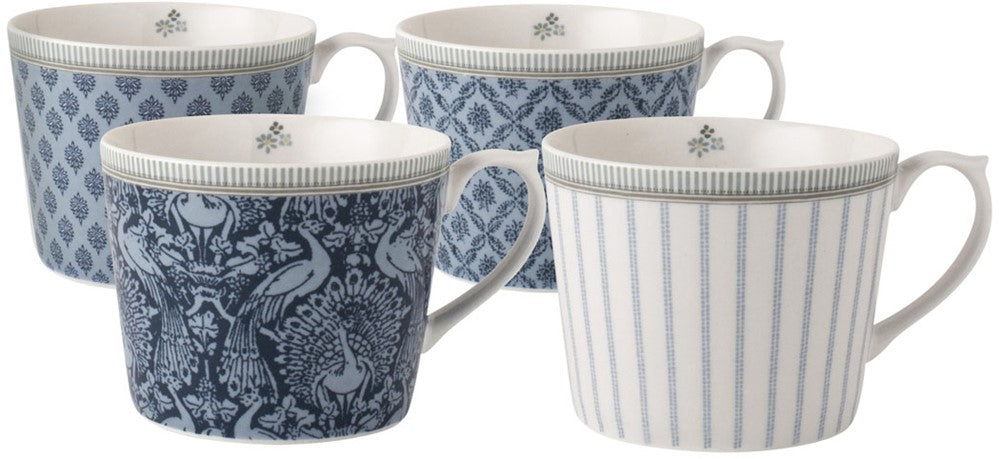 Laura Ashley Giftset 4 Mugs Low Assorted 30 cl.