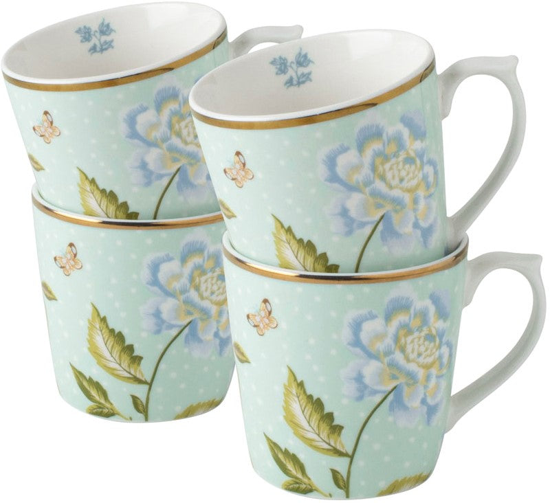 Laura Ashley Giftset 4 Mugs Mint Uni 32 cl.