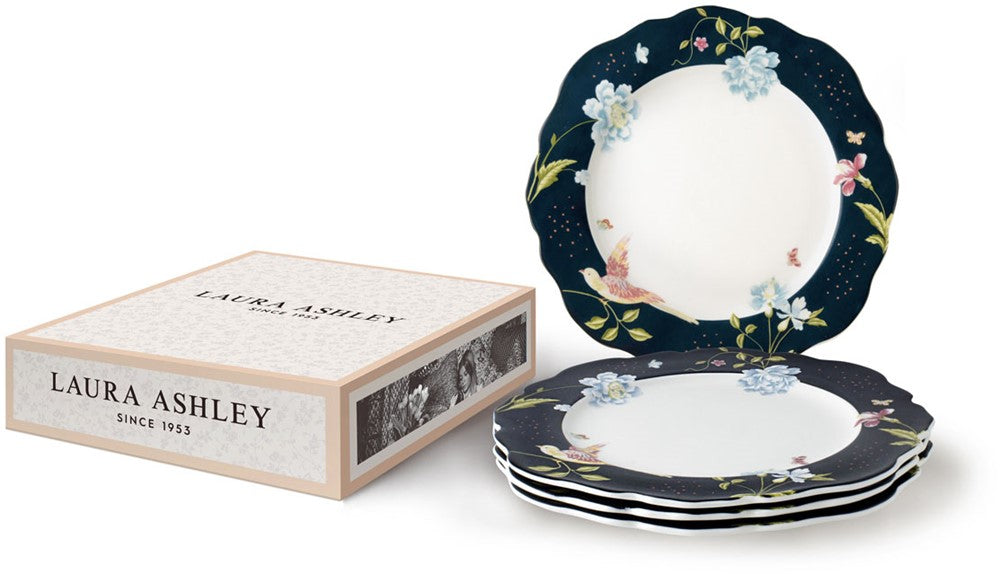 Laura Ashley Giftset 4 Plates 24,5 cm Midnight Uni