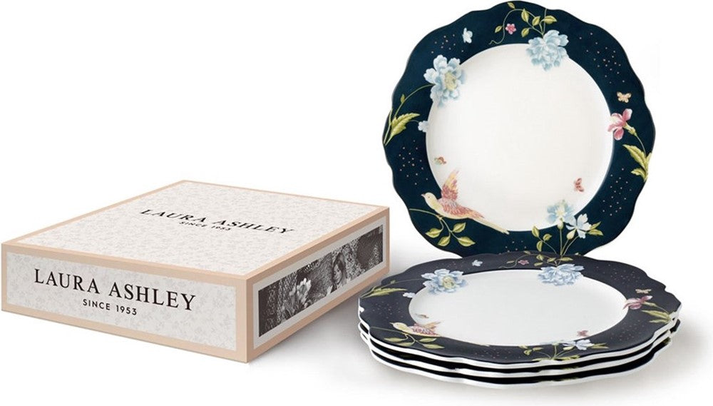 Laura Ashley Giftset 4 Plates 24,5 cm Midnight Uni