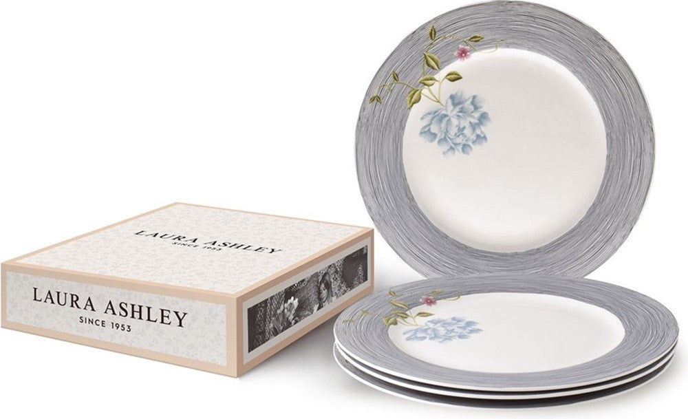 Laura Ashley Giftset 4 Plates 26 cm Midnight Pinstripe