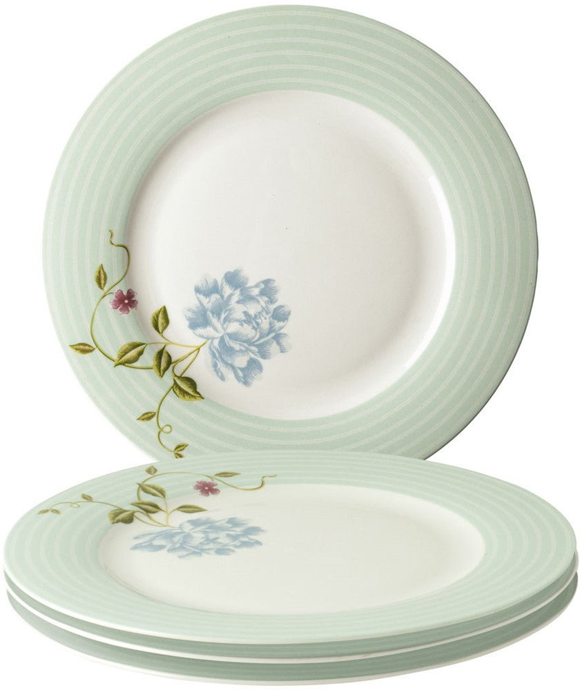 Laura Ashley Giftset 4 Plates 26 cm Mint Candy Stripe