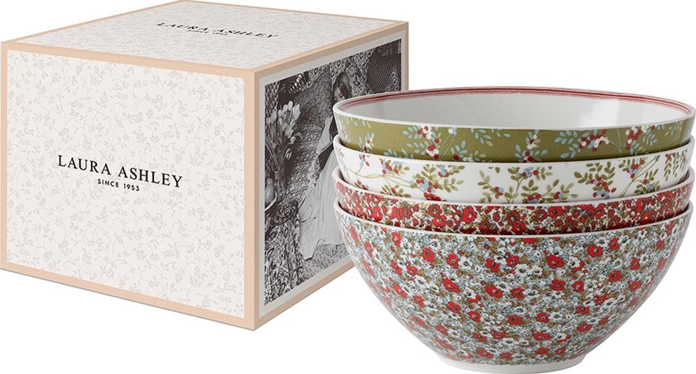 Laura Ashley Giftset 4 Bowls 13 cm