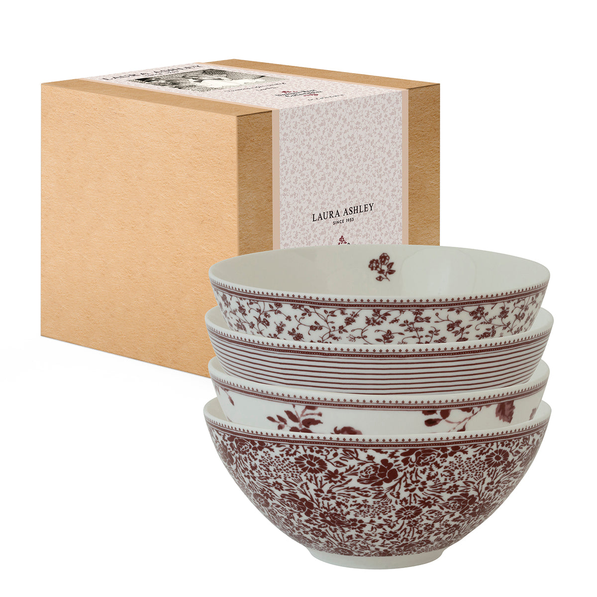 Laura Ashley Giftset 4 Bowls 16 cm Assorted