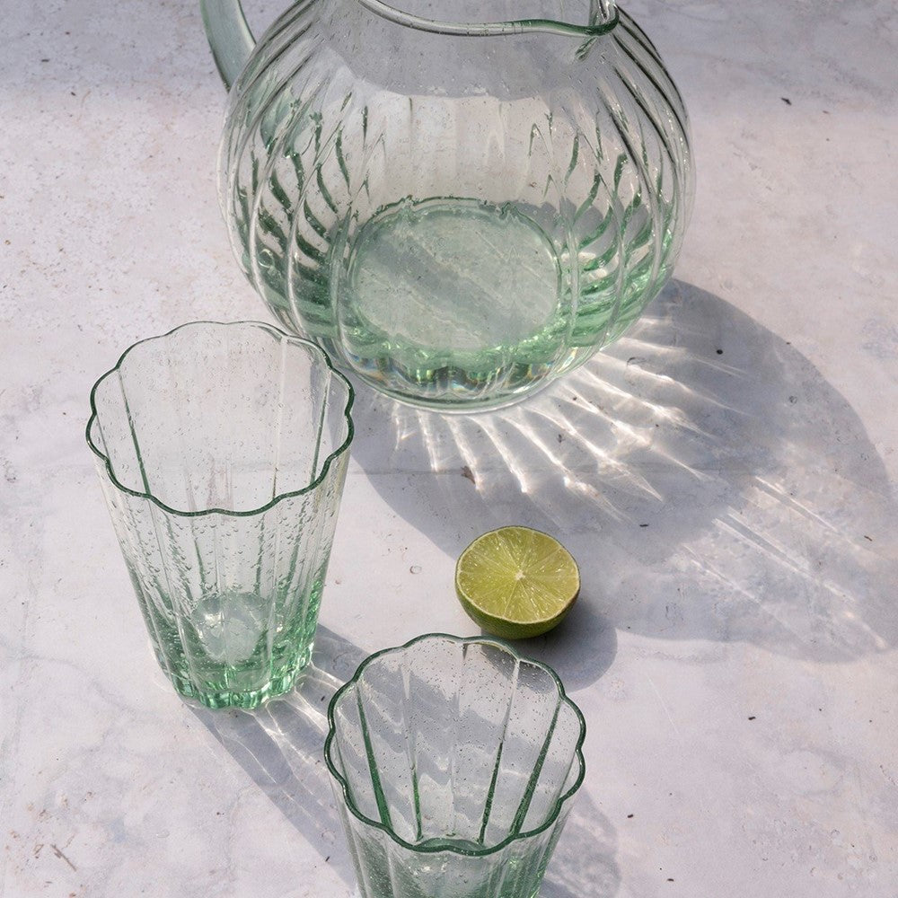 Laura Ashley Giftset 4 Glass Large Tumbler Green