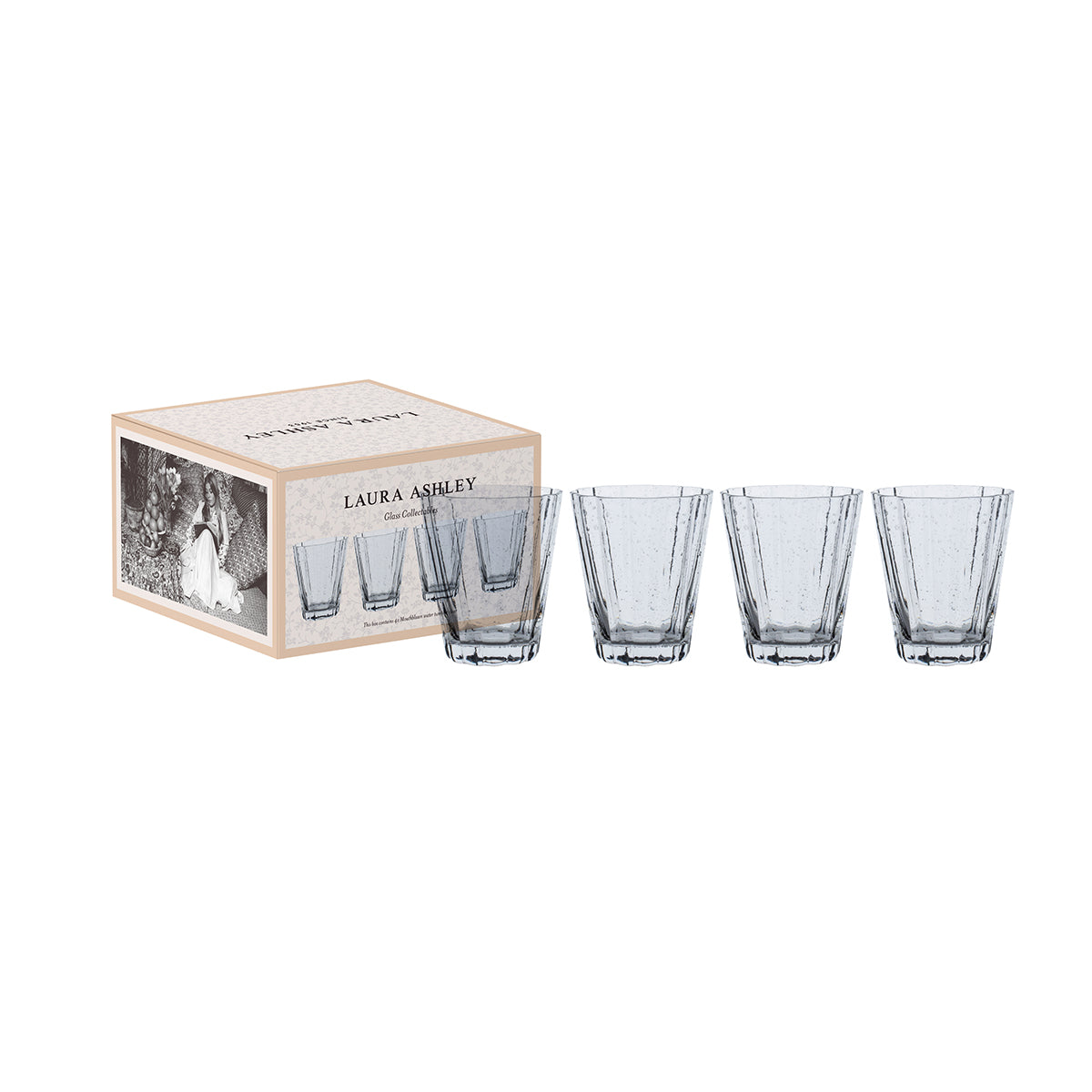 Laura Ashley Giftset 4 Glass Tumbler Clear