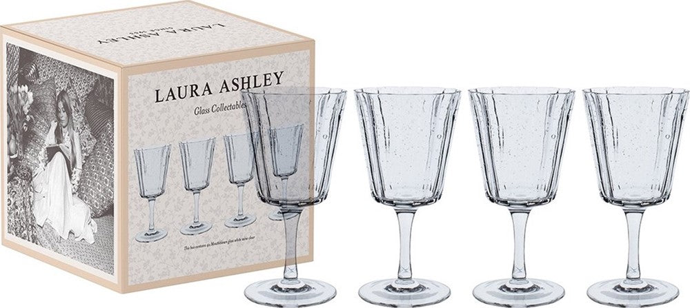 Laura Ashley Giftset 4 Glass White Wine Clear