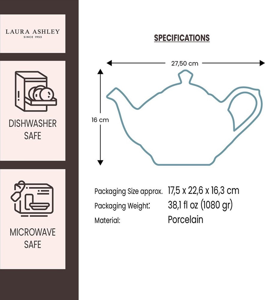 Laura Ashley Giftset Teapot China Rose 1,6 liter