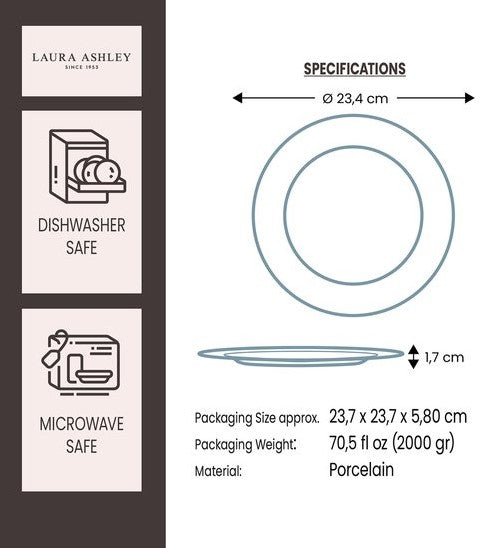 Laura Ashley Set 12 Pcs Tableware