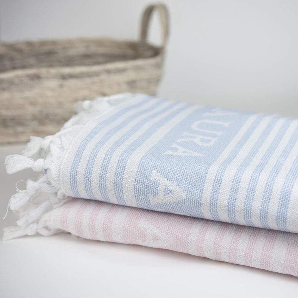 Laura Ashley Beachtowel/hammamtowel Light Blue 90x180 cm