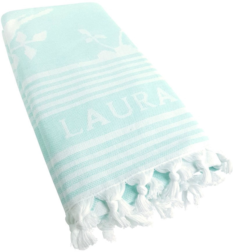 Laura Ashley Beachtowel/hammamtowel Green 90x180 cm