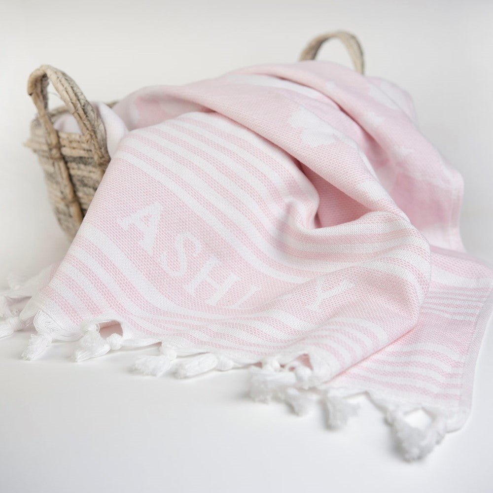 Laura Ashley Beachtowel/hammamtowel Pink 90x180 cm