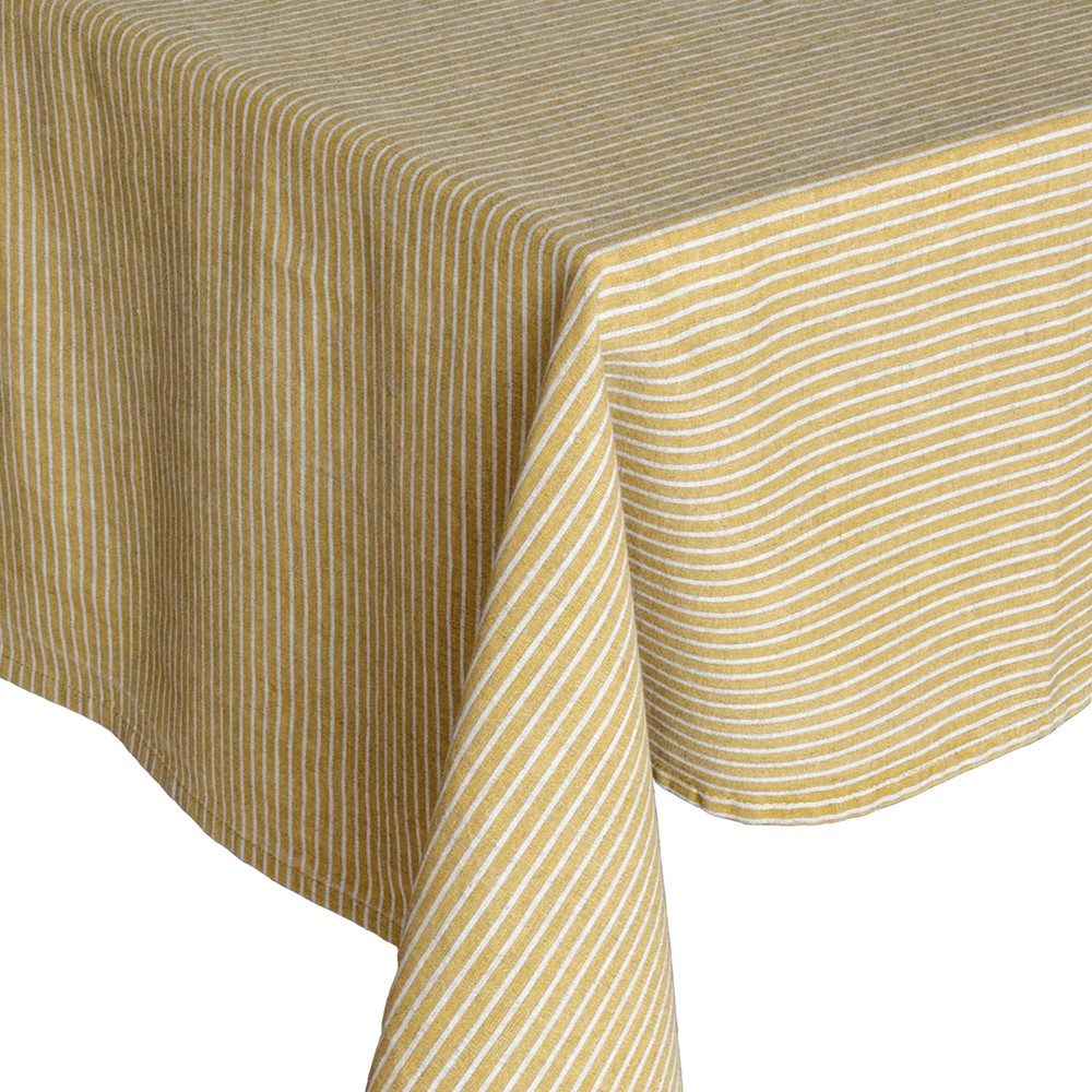 Laura Ashley Tablecloth Oil Yellow stripe 140x240cm